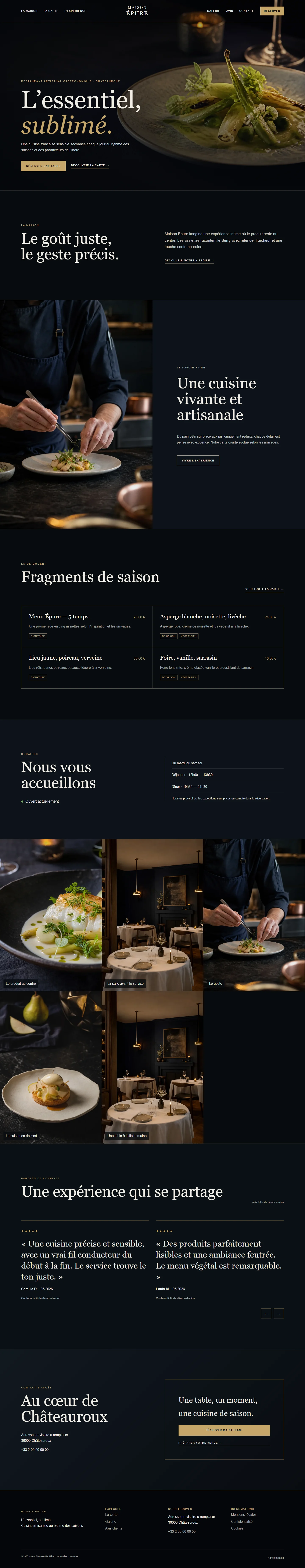 Capture intégrale du site Maison épure