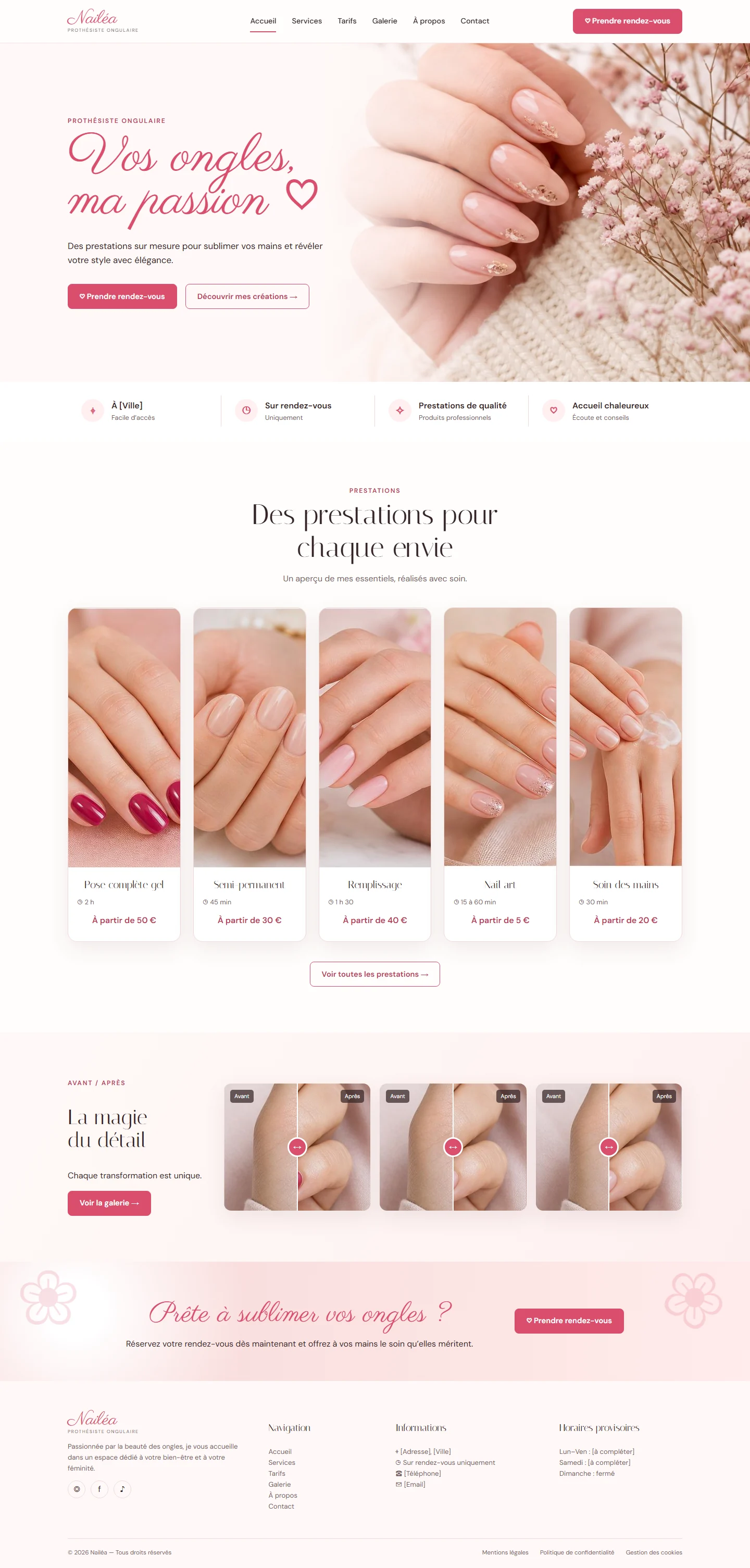 Capture intégrale du site Nailéa
