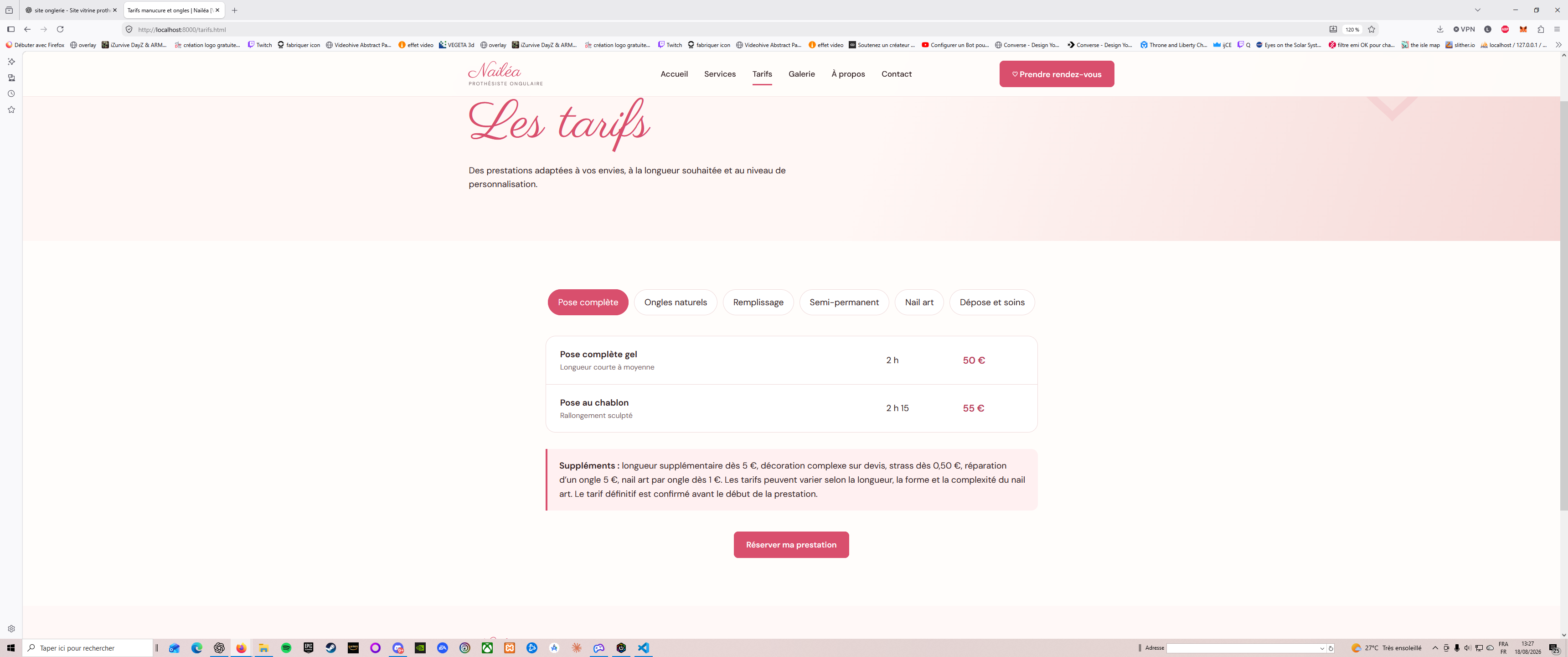 Tarifs