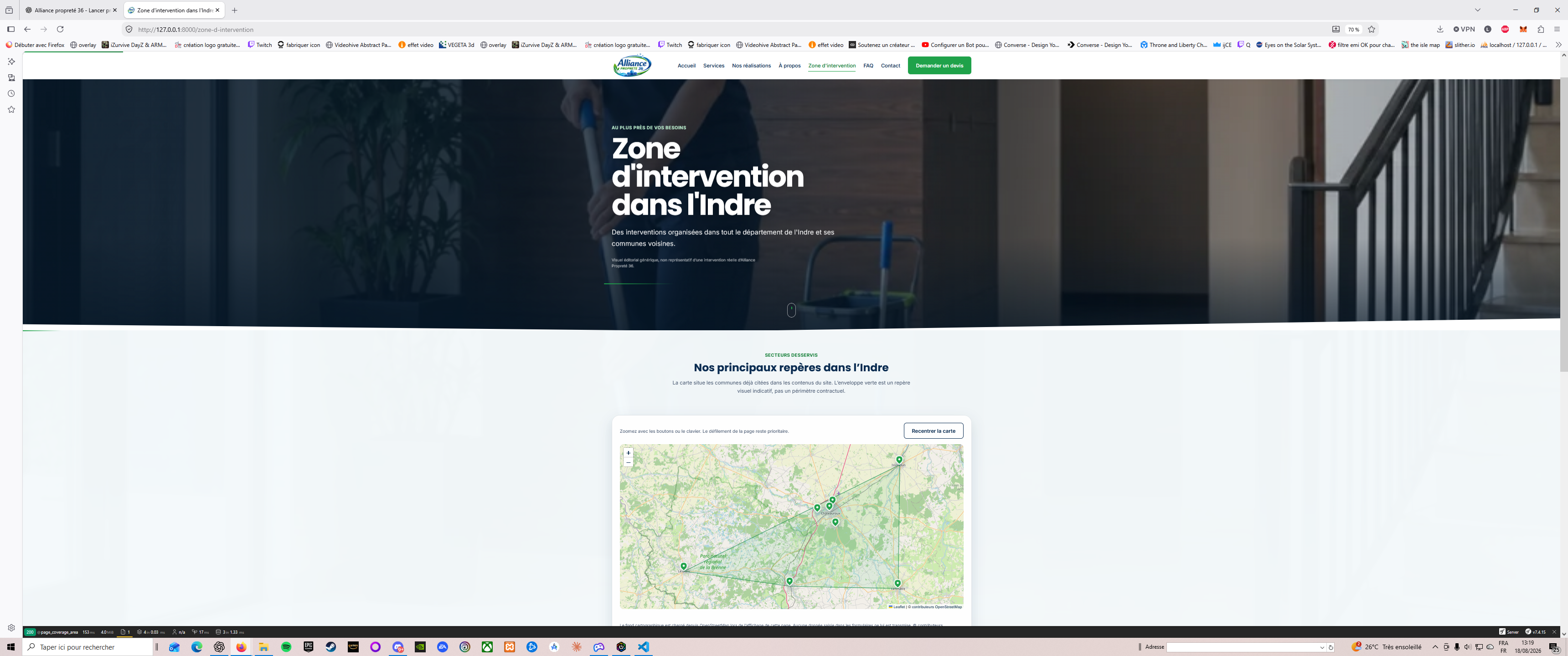 zones d'intervention